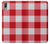 W3535 Red Gingham Hard Case and Leather Flip Case For Sony Xperia L3