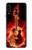 W0415 Fire Guitar Burn Hard Case and Leather Flip Case For Samsung Galaxy A20s