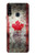 W2490 Canada Maple Leaf Flag Texture Hard Case and Leather Flip Case For Samsung Galaxy A20s