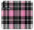 W3091 Pink Plaid Pattern Hard Case and Leather Flip Case For Samsung Galaxy A20s