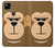 W2721 Cute Grumpy Monkey Cartoon Hard Case and Leather Flip Case For Google Pixel 4a