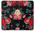 W3112 Rose Floral Pattern Black Hard Case and Leather Flip Case For Google Pixel 4a