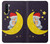 W2849 Cute Sleepy Owl Moon Night Hard Case and Leather Flip Case For OnePlus Nord