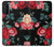 W3112 Rose Floral Pattern Black Hard Case and Leather Flip Case For OnePlus Nord