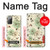 W2179 Flower Floral Vintage Art Pattern Hard Case and Leather Flip Case For Samsung Galaxy Note 20