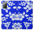 W2244 Hawaiian Hibiscus Blue Pattern Hard Case and Leather Flip Case For Samsung Galaxy Note 20