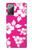 W2246 Hawaiian Hibiscus Pink Pattern Hard Case and Leather Flip Case For Samsung Galaxy Note 20