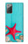 W3428 Aqua Wood Starfish Shell Hard Case and Leather Flip Case For Samsung Galaxy Note 20