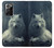 W1516 White Wolf Hard Case and Leather Flip Case For Samsung Galaxy Note 20 Ultra, Ultra 5G