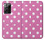 W2358 Pink Polka Dots Hard Case and Leather Flip Case For Samsung Galaxy Note 20 Ultra, Ultra 5G