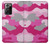 W2525 Pink Camo Camouflage Hard Case and Leather Flip Case For Samsung Galaxy Note 20 Ultra, Ultra 5G