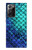 W3047 Green Mermaid Fish Scale Hard Case and Leather Flip Case For Samsung Galaxy Note 20 Ultra, Ultra 5G