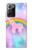 W3070 Rainbow Unicorn Pastel Sky Hard Case and Leather Flip Case For Samsung Galaxy Note 20 Ultra, Ultra 5G