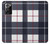 W3452 Plaid Fabric Pattern Hard Case and Leather Flip Case For Samsung Galaxy Note 20 Ultra, Ultra 5G