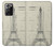 W3474 Eiffel Architectural Drawing Hard Case and Leather Flip Case For Samsung Galaxy Note 20 Ultra, Ultra 5G