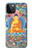 W1256 Buddha Paint Hard Case and Leather Flip Case For iPhone 12, iPhone 12 Pro