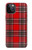 W2374 Tartan Red Pattern Hard Case and Leather Flip Case For iPhone 12, iPhone 12 Pro