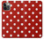 W2951 Red Polka Dots Hard Case and Leather Flip Case For iPhone 12, iPhone 12 Pro