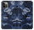 W2959 Navy Blue Camo Camouflage Hard Case and Leather Flip Case For iPhone 12, iPhone 12 Pro