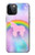 W3070 Rainbow Unicorn Pastel Sky Hard Case and Leather Flip Case For iPhone 12, iPhone 12 Pro