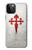 W3200 Order of Santiago Cross of Saint James Hard Case and Leather Flip Case For iPhone 12, iPhone 12 Pro