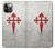 W3200 Order of Santiago Cross of Saint James Hard Case and Leather Flip Case For iPhone 12, iPhone 12 Pro