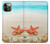 W3212 Sea Shells Starfish Beach Hard Case and Leather Flip Case For iPhone 12, iPhone 12 Pro