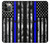 W3244 Thin Blue Line USA Hard Case and Leather Flip Case For iPhone 12, iPhone 12 Pro