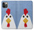 W3254 Chicken Cartoon Hard Case and Leather Flip Case For iPhone 12, iPhone 12 Pro