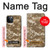 W3294 Army Desert Tan Coyote Camo Camouflage Hard Case and Leather Flip Case For iPhone 12, iPhone 12 Pro