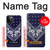 W3357 Navy Blue Bandana Pattern Hard Case and Leather Flip Case For iPhone 12, iPhone 12 Pro