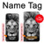 W3372 Lion Face Hard Case and Leather Flip Case For iPhone 12, iPhone 12 Pro