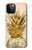 W3490 Gold Pineapple Hard Case and Leather Flip Case For iPhone 12, iPhone 12 Pro