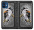 W0855 Eagle Metal Hard Case and Leather Flip Case For iPhone 12 mini