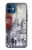 W1295 Eiffel Painting of Paris Hard Case and Leather Flip Case For iPhone 12 mini