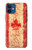 W1603 Canada Flag Old Vintage Hard Case and Leather Flip Case For iPhone 12 mini