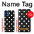 W2299 Black Polka Dots Hard Case and Leather Flip Case For iPhone 12 mini