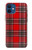 W2374 Tartan Red Pattern Hard Case and Leather Flip Case For iPhone 12 mini