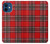 W2374 Tartan Red Pattern Hard Case and Leather Flip Case For iPhone 12 mini