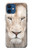 W2399 White Lion Face Hard Case and Leather Flip Case For iPhone 12 mini