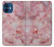 W2843 Pink Marble Texture Hard Case and Leather Flip Case For iPhone 12 mini