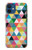 W3049 Triangles Vibrant Colors Hard Case and Leather Flip Case For iPhone 12 mini