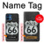 W3207 Route 66 Sign Hard Case and Leather Flip Case For iPhone 12 mini