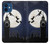 W3249 Peter Pan Fly Full Moon Night Hard Case and Leather Flip Case For iPhone 12 mini