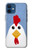 W3254 Chicken Cartoon Hard Case and Leather Flip Case For iPhone 12 mini