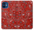 W3354 Red Classic Bandana Hard Case and Leather Flip Case For iPhone 12 mini