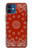 W3355 Bandana Red Pattern Hard Case and Leather Flip Case For iPhone 12 mini