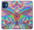 W3597 Holographic Photo Printed Hard Case and Leather Flip Case For iPhone 12 mini