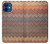 W3752 Zigzag Fabric Pattern Graphic Printed Hard Case and Leather Flip Case For iPhone 12 mini