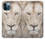 W2399 White Lion Face Hard Case and Leather Flip Case For iPhone 12 Pro Max